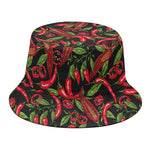 Hot Chili Peppers Pattern Print Bucket Hat