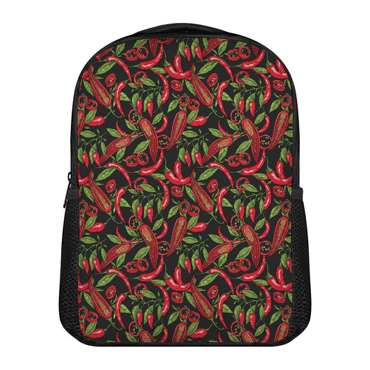 Hot Chili Peppers Pattern Print Casual Backpack