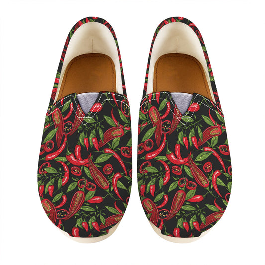 Hot Chili Peppers Pattern Print Casual Shoes