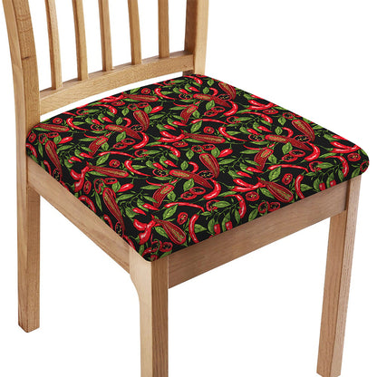 Hot Chili Peppers Pattern Print Chair Cushion Cover