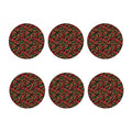 Hot Chili Peppers Pattern Print Coaster Set