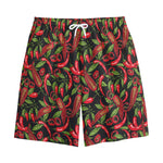 Hot Chili Peppers Pattern Print Cotton Shorts