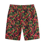 Hot Chili Peppers Pattern Print Cotton Shorts