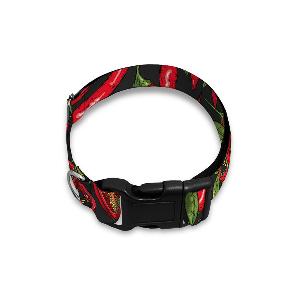 Hot Chili Peppers Pattern Print Dog Collar