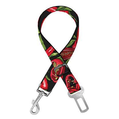 Hot Chili Peppers Pattern Print Dog Seat Belt