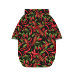 Hot Chili Peppers Pattern Print Dog Zip Up Hoodie