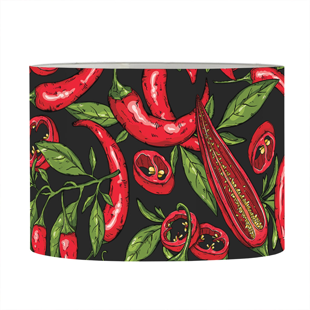Hot Chili Peppers Pattern Print Drum Lamp Shade