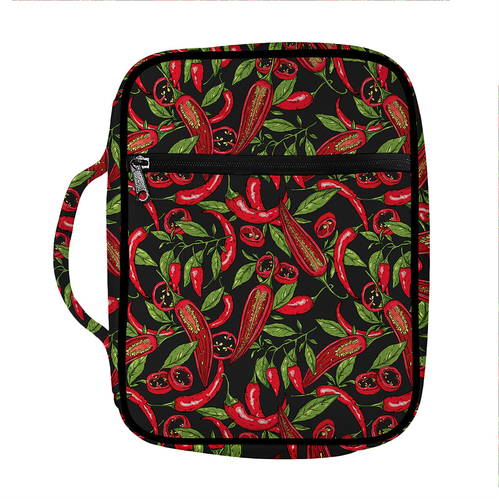 Hot Chili Peppers Pattern Print Front Pocket Bible Bag