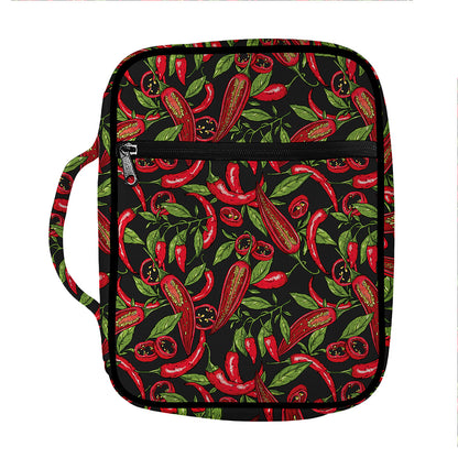 Hot Chili Peppers Pattern Print Front Pocket Bible Bag