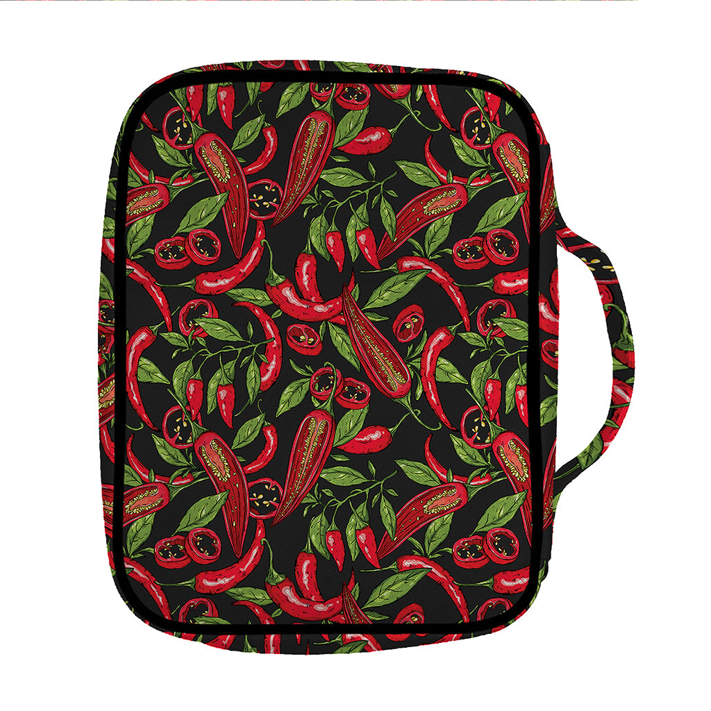 Hot Chili Peppers Pattern Print Front Pocket Bible Bag