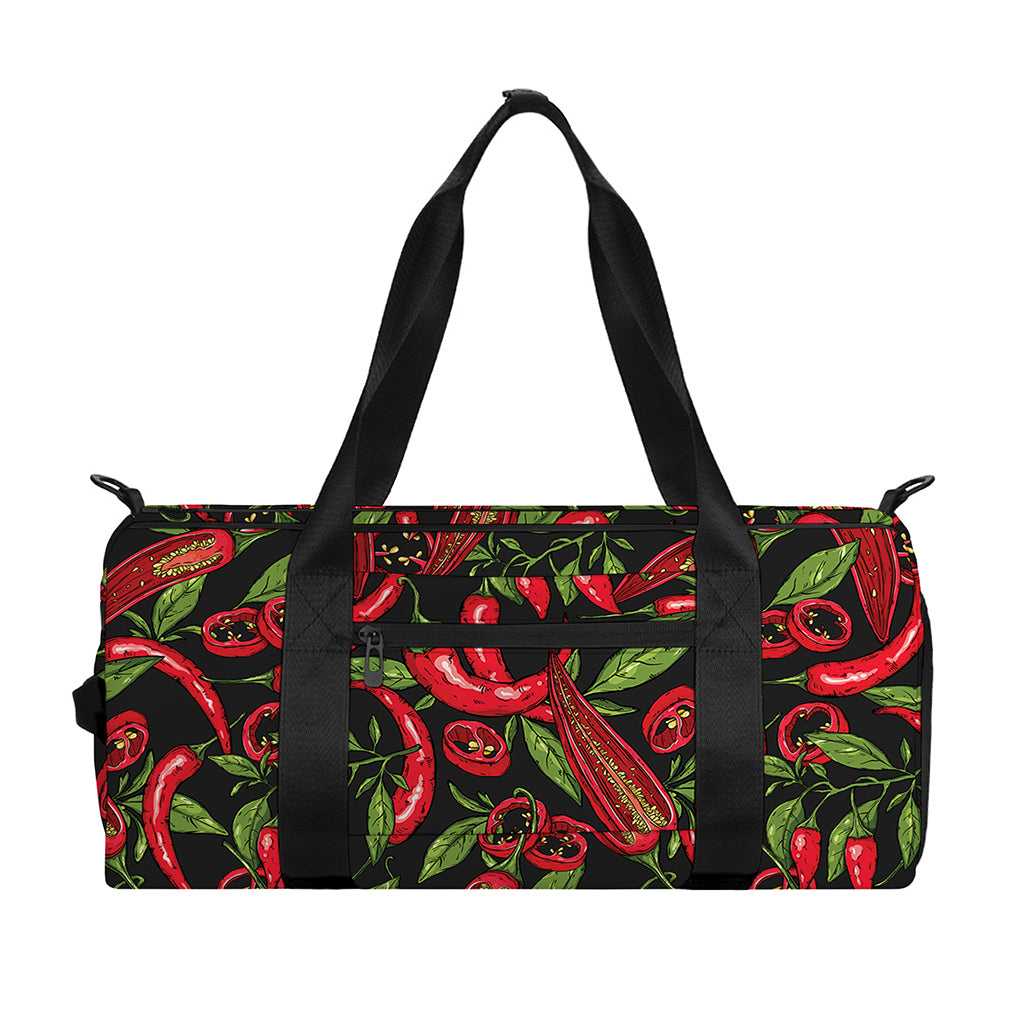 Hot Chili Peppers Pattern Print Gym Bag