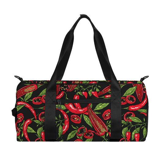 Hot Chili Peppers Pattern Print Gym Bag
