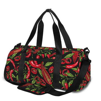 Hot Chili Peppers Pattern Print Gym Bag