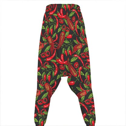 Hot Chili Peppers Pattern Print Hammer Pants