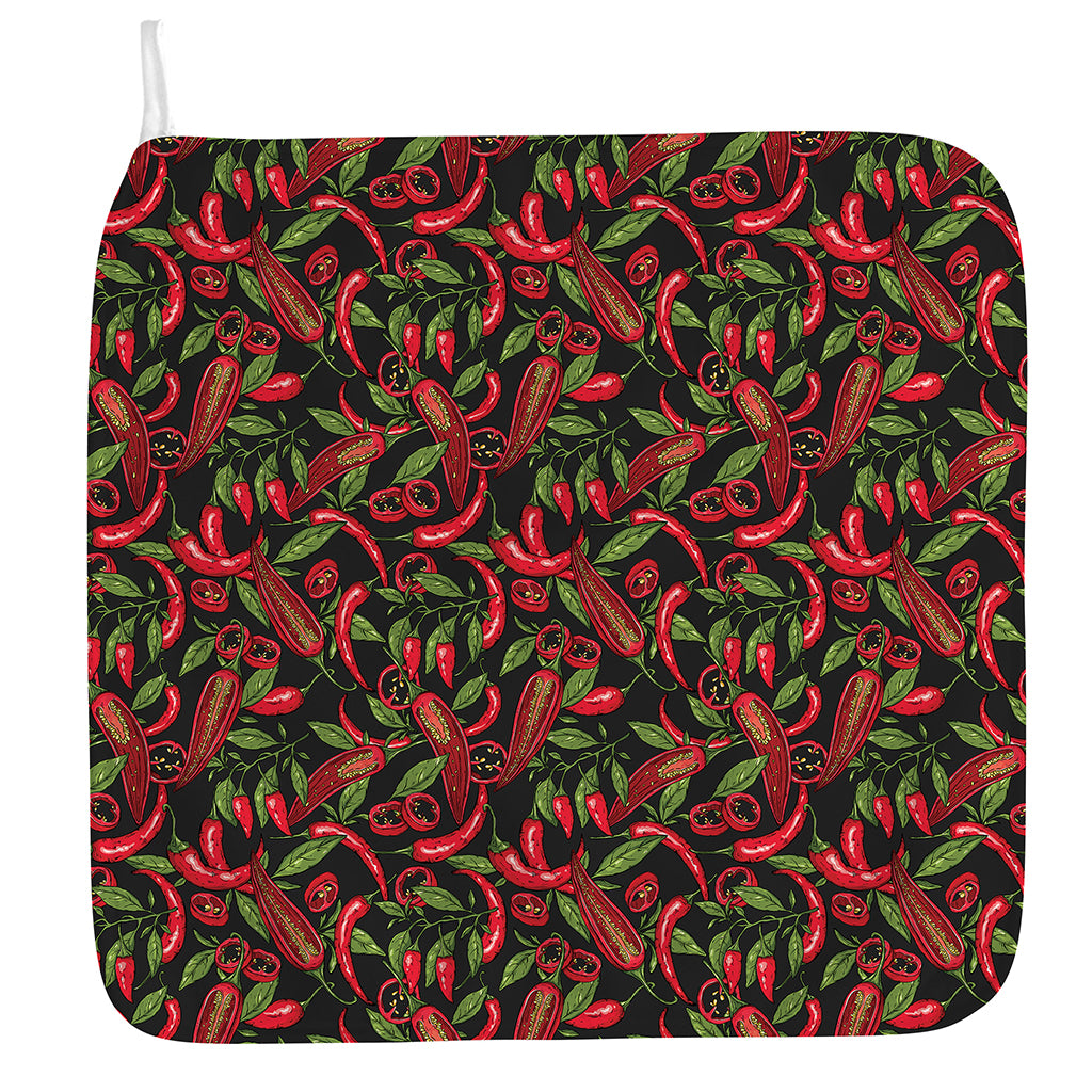 Hot Chili Peppers Pattern Print Hand Towel