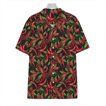 Hot Chili Peppers Pattern Print Hawaiian Shirt