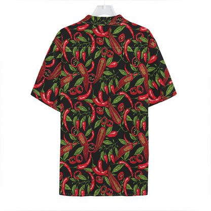 Hot Chili Peppers Pattern Print Hawaiian Shirt