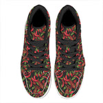Hot Chili Peppers Pattern Print High Top Leather Sneakers