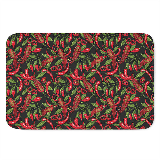 Hot Chili Peppers Pattern Print Indoor Door Mat