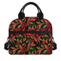 Hot Chili Peppers Pattern Print Insulated Lunch Bag