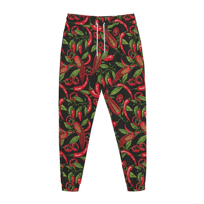 Hot Chili Peppers Pattern Print Jogger Pants
