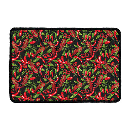 Hot Chili Peppers Pattern Print Kitchen Mat