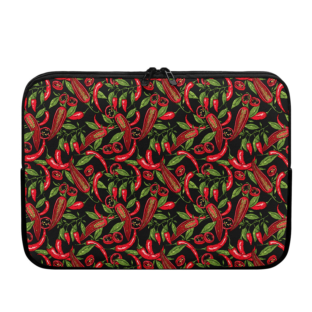 Hot Chili Peppers Pattern Print Laptop Sleeve