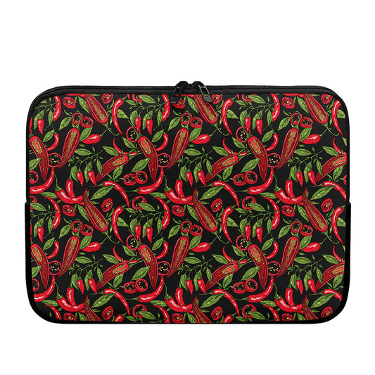 Hot Chili Peppers Pattern Print Laptop Sleeve