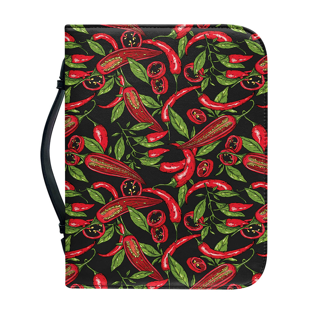 Hot Chili Peppers Pattern Print Leather Bible Cover