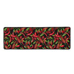 Hot Chili Peppers Pattern Print Long Kitchen Mat