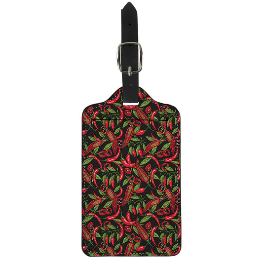 Hot Chili Peppers Pattern Print Luggage Tag