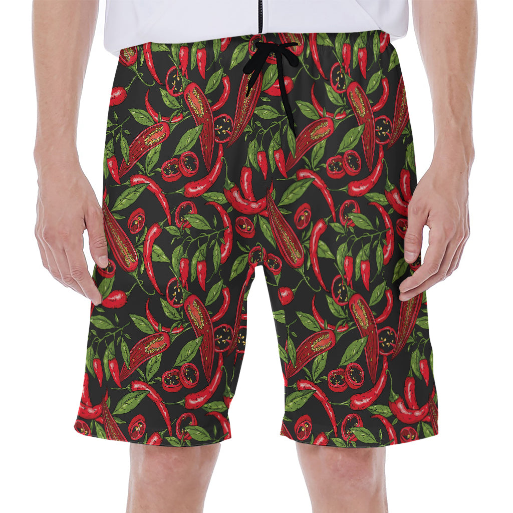 Hot Chili Peppers Pattern Print Men's Beach Shorts