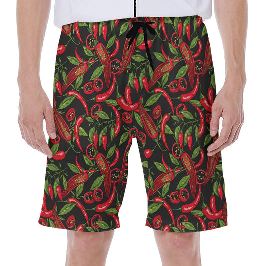 Hot Chili Peppers Pattern Print Men's Beach Shorts