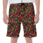 Hot Chili Peppers Pattern Print Men's Beach Shorts