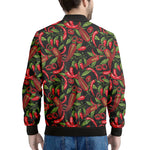 Hot Chili Peppers Pattern Print Men's Bomber Jacket