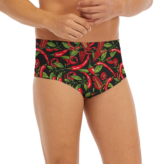 Hot Chili Peppers Pattern Print Men's Briefs