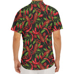 Hot Chili Peppers Pattern Print Men's Deep V-Neck Shirt