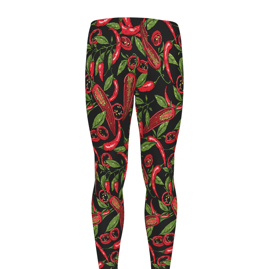 Hot Chili Peppers Pattern Print Men's leggings