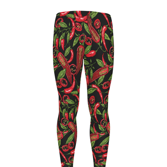 Hot Chili Peppers Pattern Print Men's leggings
