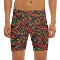 Hot Chili Peppers Pattern Print Men's Long Boxer Briefs