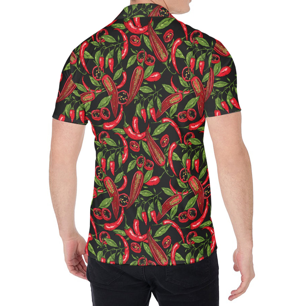 Hot Chili Peppers Pattern Print Men's Shirt