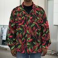 Hot Chili Peppers Pattern Print Men's Shirt Jacket