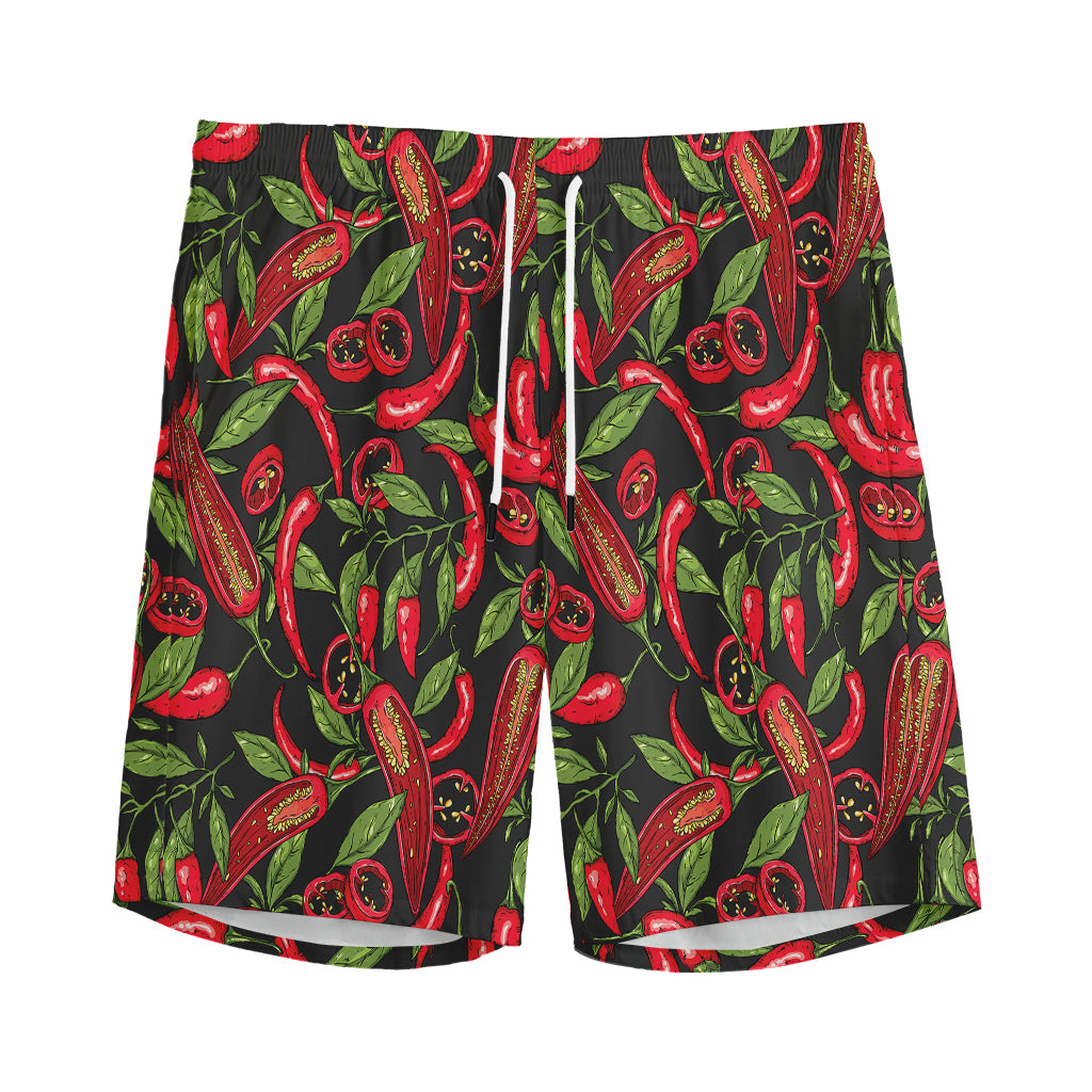 Hot Chili Peppers Pattern Print Men's Sports Shorts