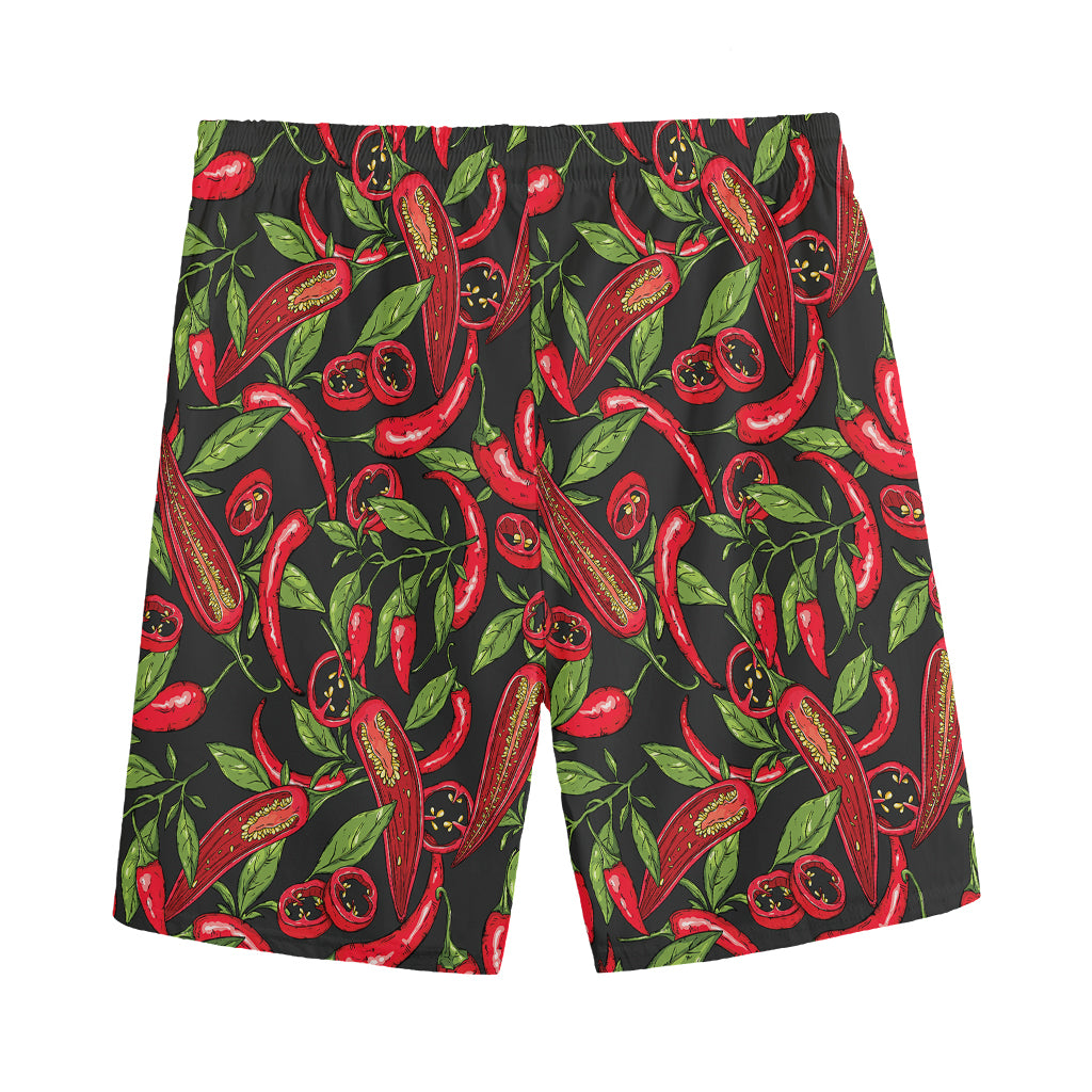 Hot Chili Peppers Pattern Print Men's Sports Shorts
