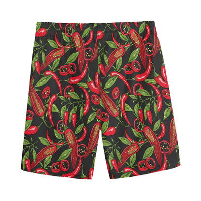 Hot Chili Peppers Pattern Print Men's Sports Shorts