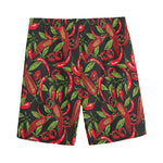 Hot Chili Peppers Pattern Print Men's Sports Shorts