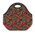 Hot Chili Peppers Pattern Print Neoprene Lunch Bag