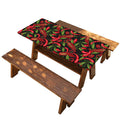 Hot Chili Peppers Pattern Print Picnic Table Cover