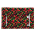 Hot Chili Peppers Pattern Print Placemat