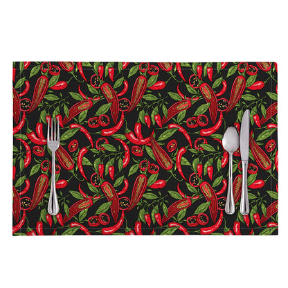 Hot Chili Peppers Pattern Print Placemat